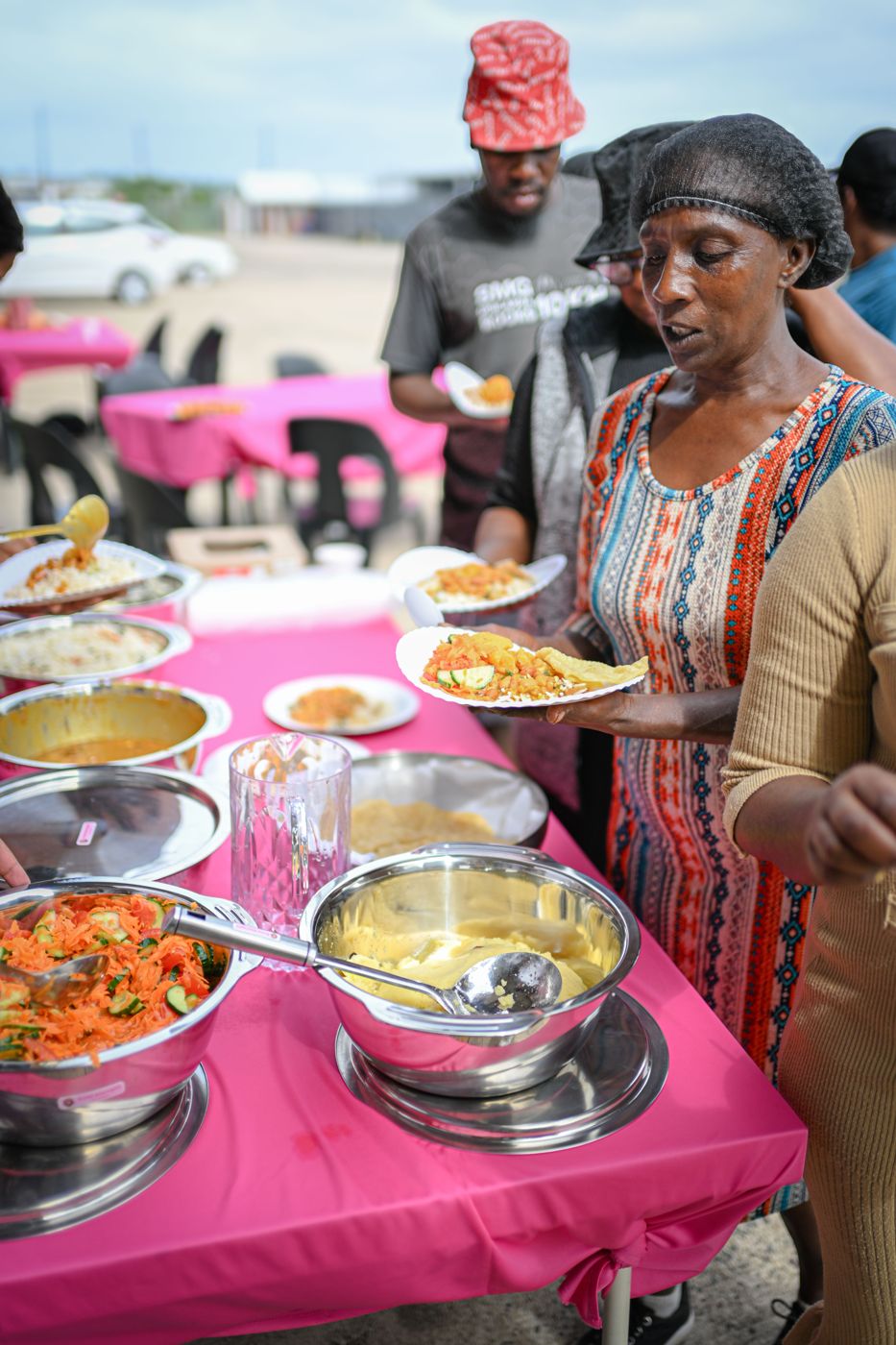 The serving table
